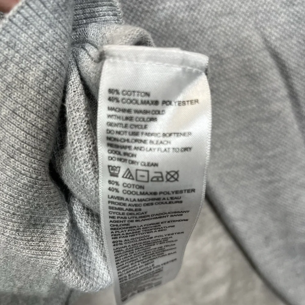 Tommy Bahama‎ Sweater L Quarter Zip Mens Gray Cotton Coolmax Polyester